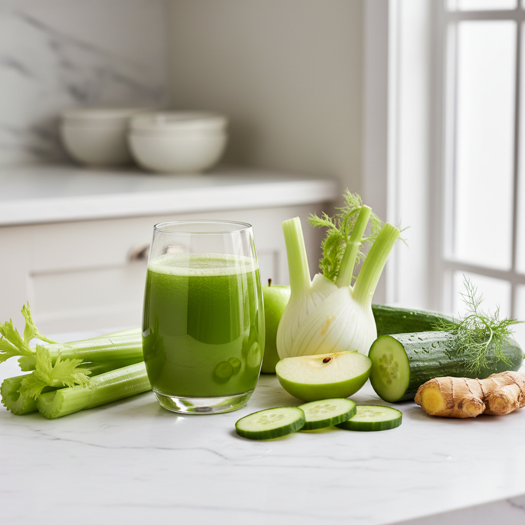 fresh green juice for a structured juicing plan — The 7-Day Anti-Bloat Juice Plan for Busy Adults Over 40