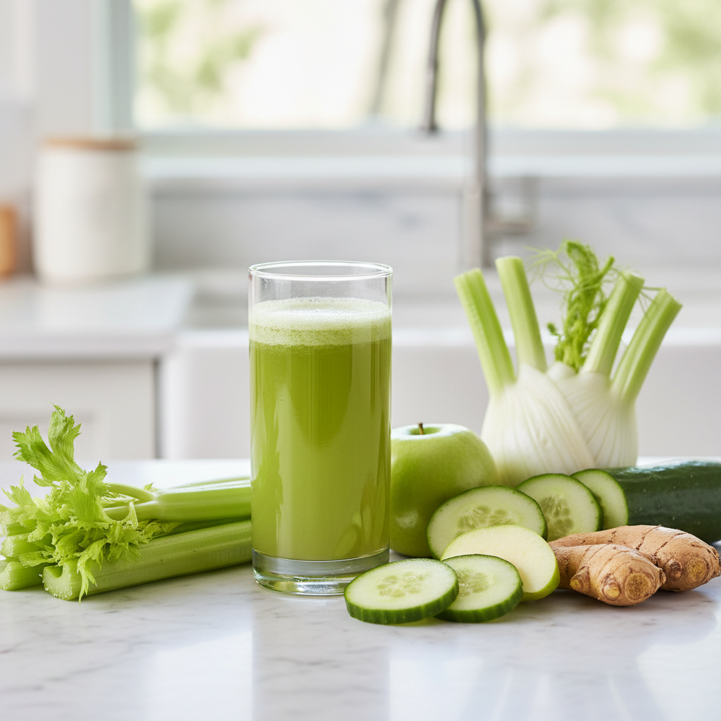 anti-bloat green juice with celery and cucumber — How to Use Celery, Cucumber, and Lemon to Flush Bloat Overnight