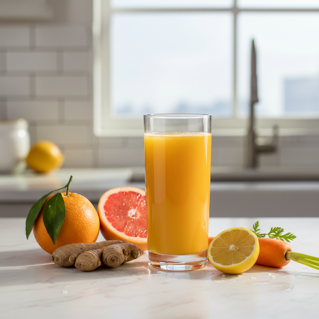 energy-boosting orange ginger juice — How to Tell If Your Fatigue Is Hormonal or Nutritional After 40