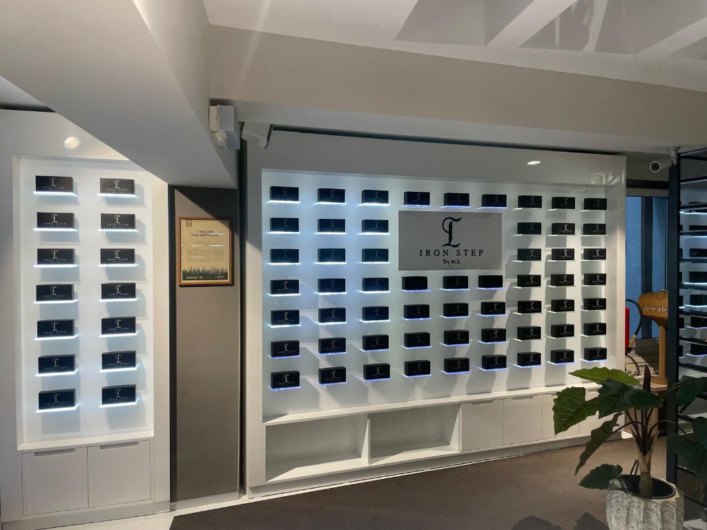 IRON STEP Display-Wand
