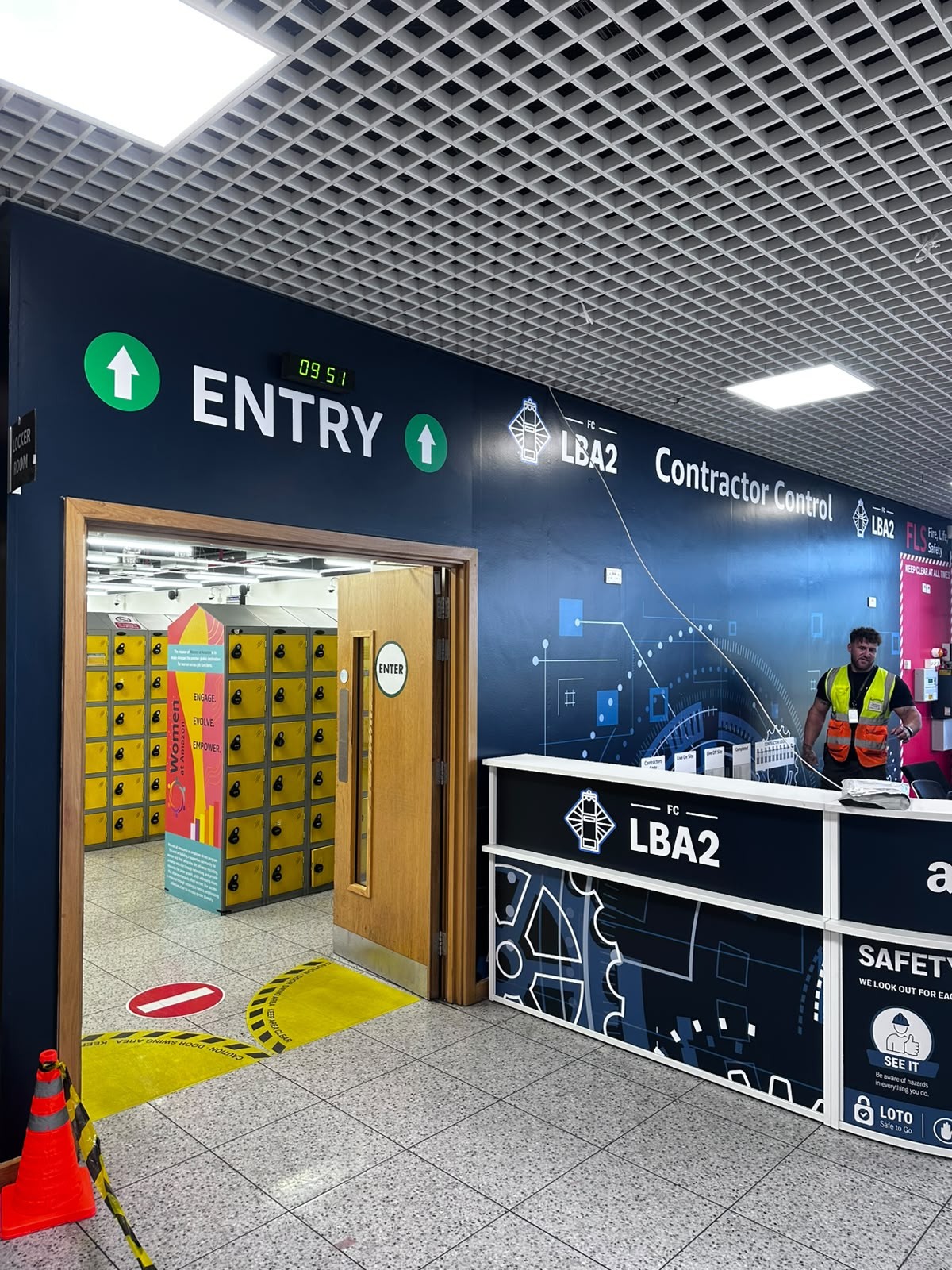 Amazon FC LBA2 — Contractor Control & Safety Signage