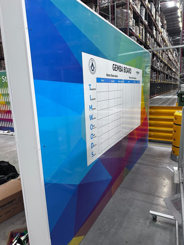 Integrated Gemba board — design, manufacture & install