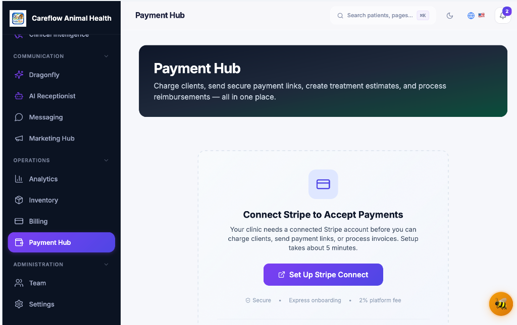 Payment Hub — Careflow Animal Health