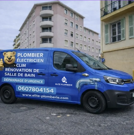 Van Elite Plomberie Nice – Dépannage plombier à proximité 06 07 80 41 54