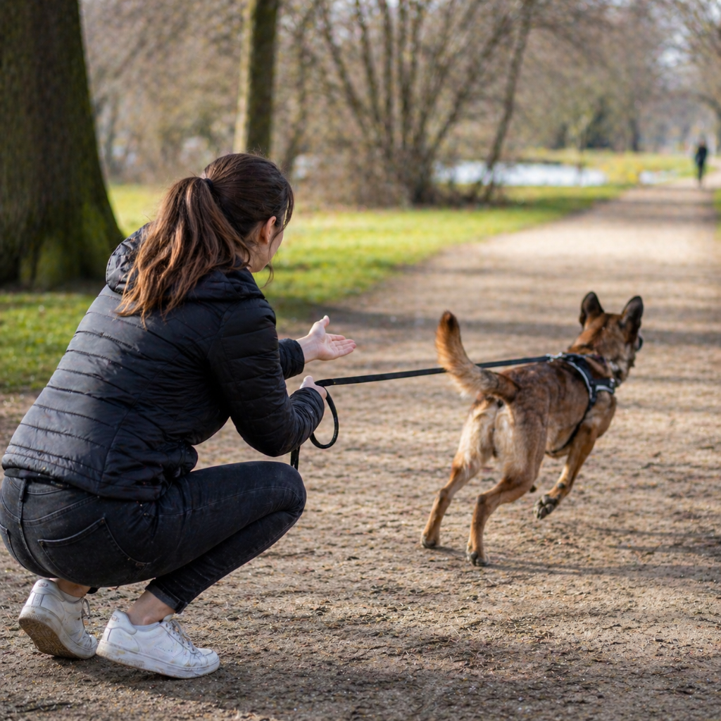 Chien qui n'écoute pas le rappel