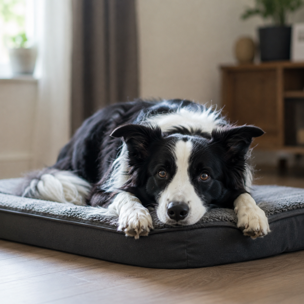 Chien adulte calme à la maison