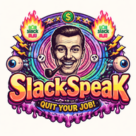 SlackSpeak: Talk to J.R. 'Bob' Dobbs logo