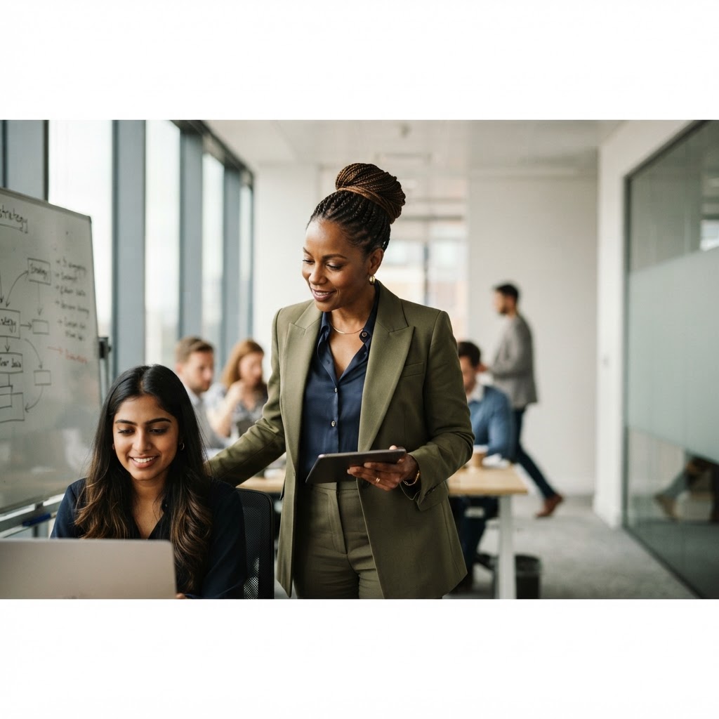 A Black professional woman in her 40s as the focal leader — Stop Calling Burnout a 'Leadership Commitment'
