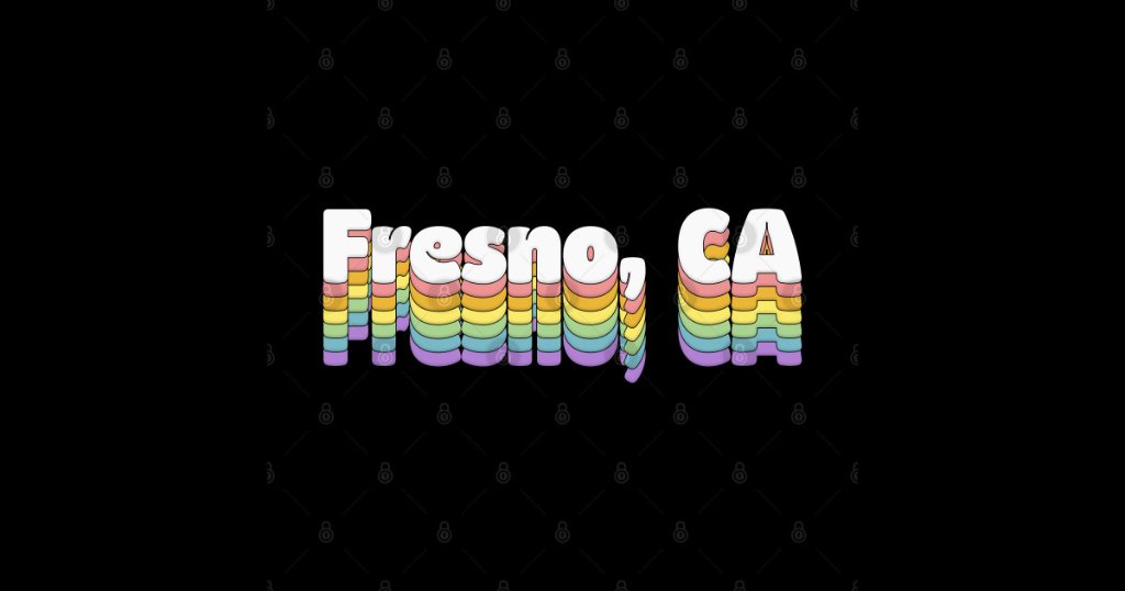 Fresno CA with rainbow pride colors