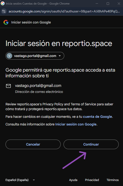Confirmá tu sesión