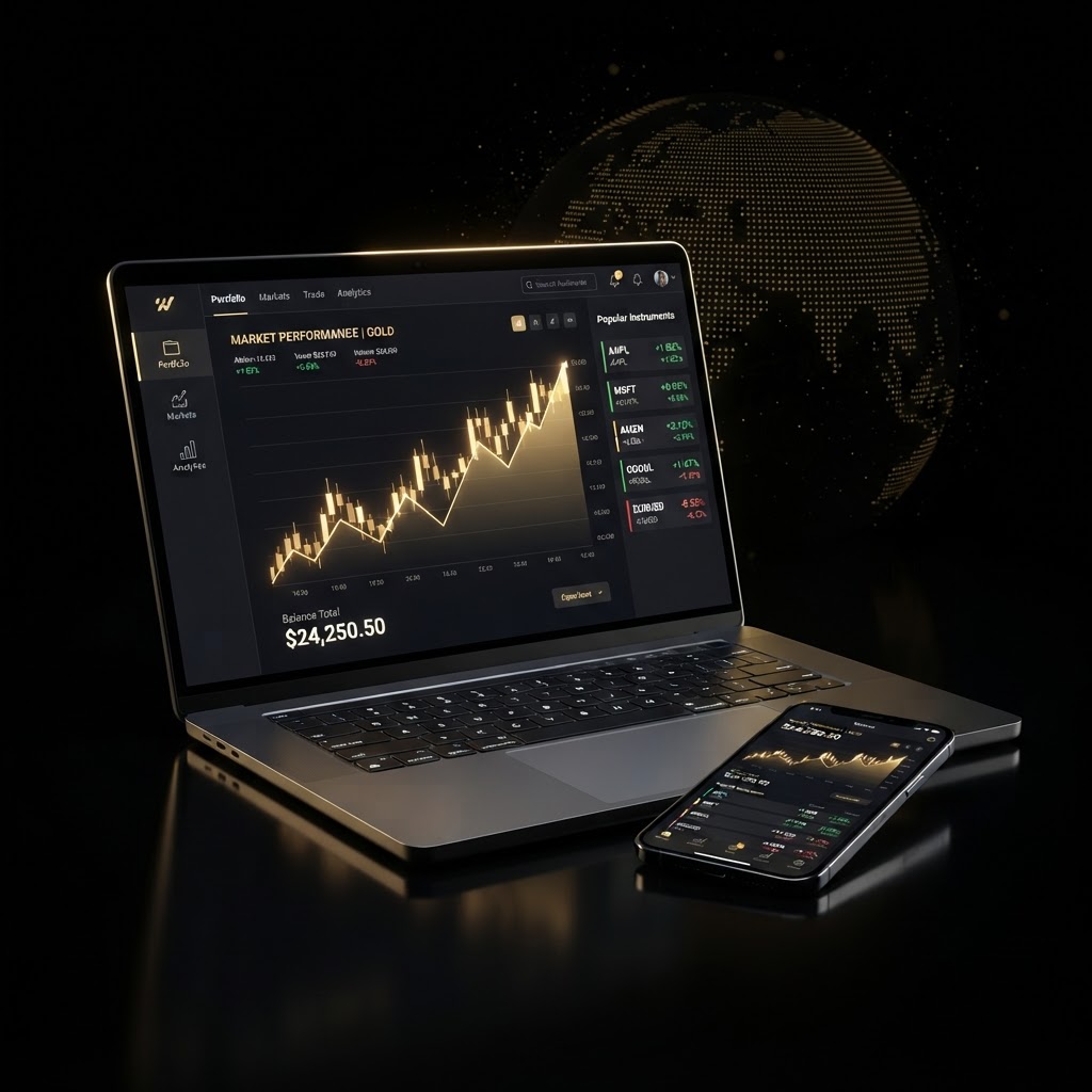 Plataforma OnePlusTrade en ordenador y móvil