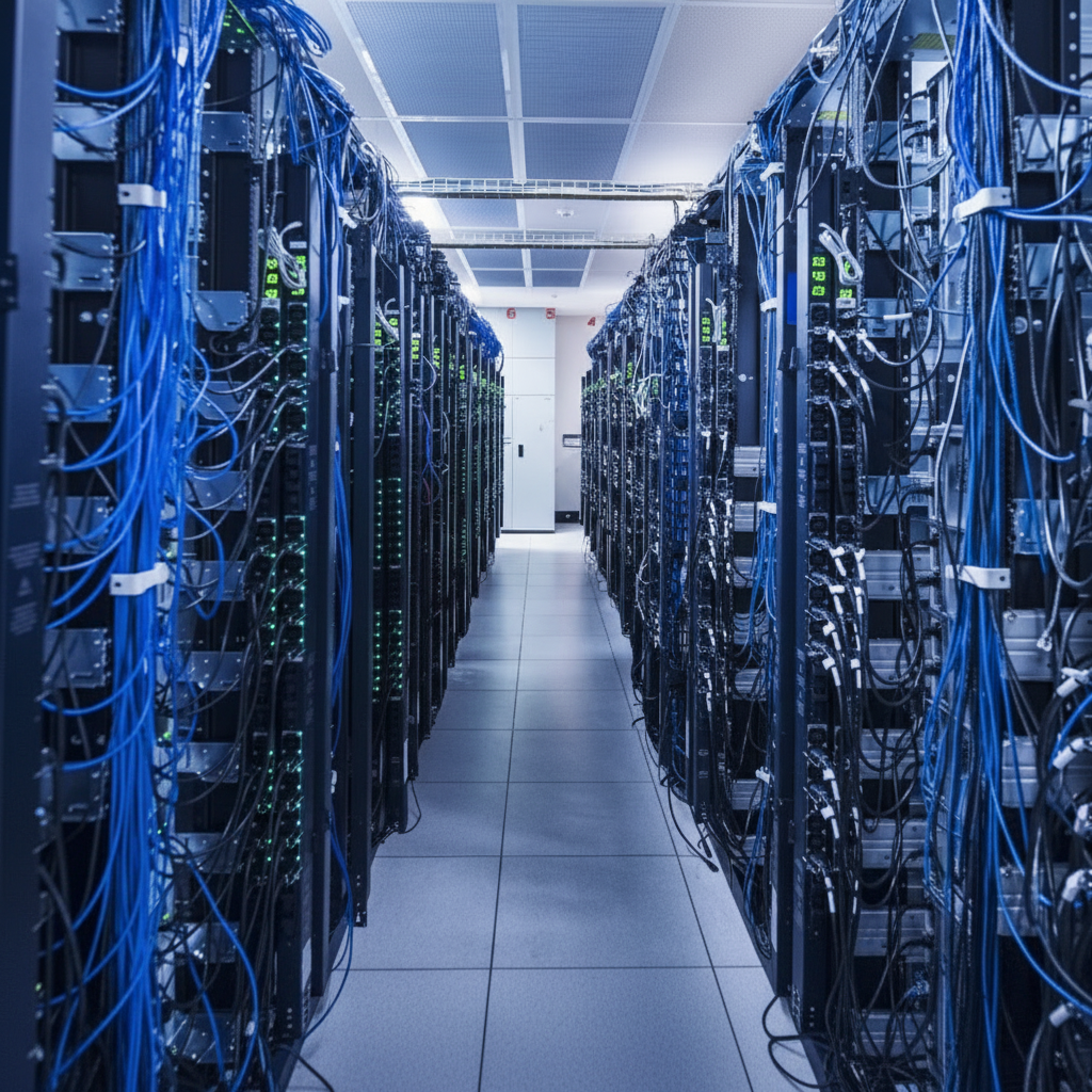 Before DCSI — messy cabling