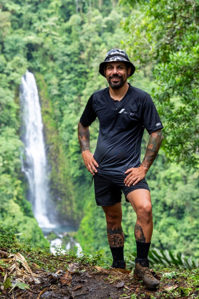 Cristiano at the waterfall
