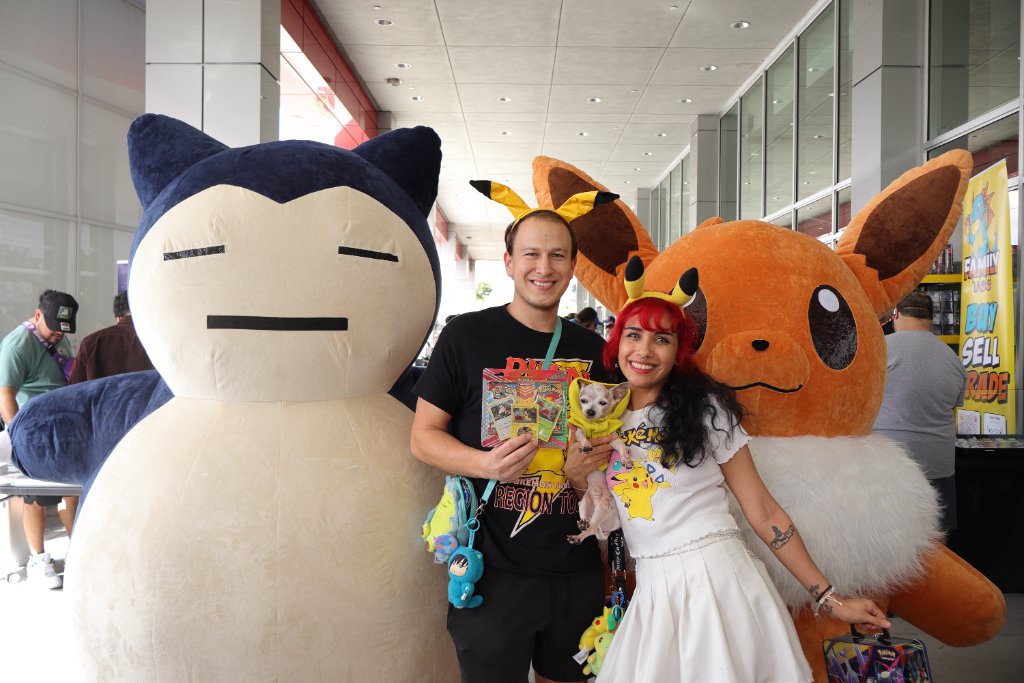 Snorlax & Eevee with Attendees