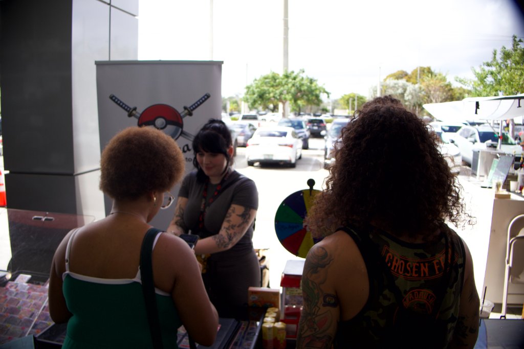 Attendee at Card Display