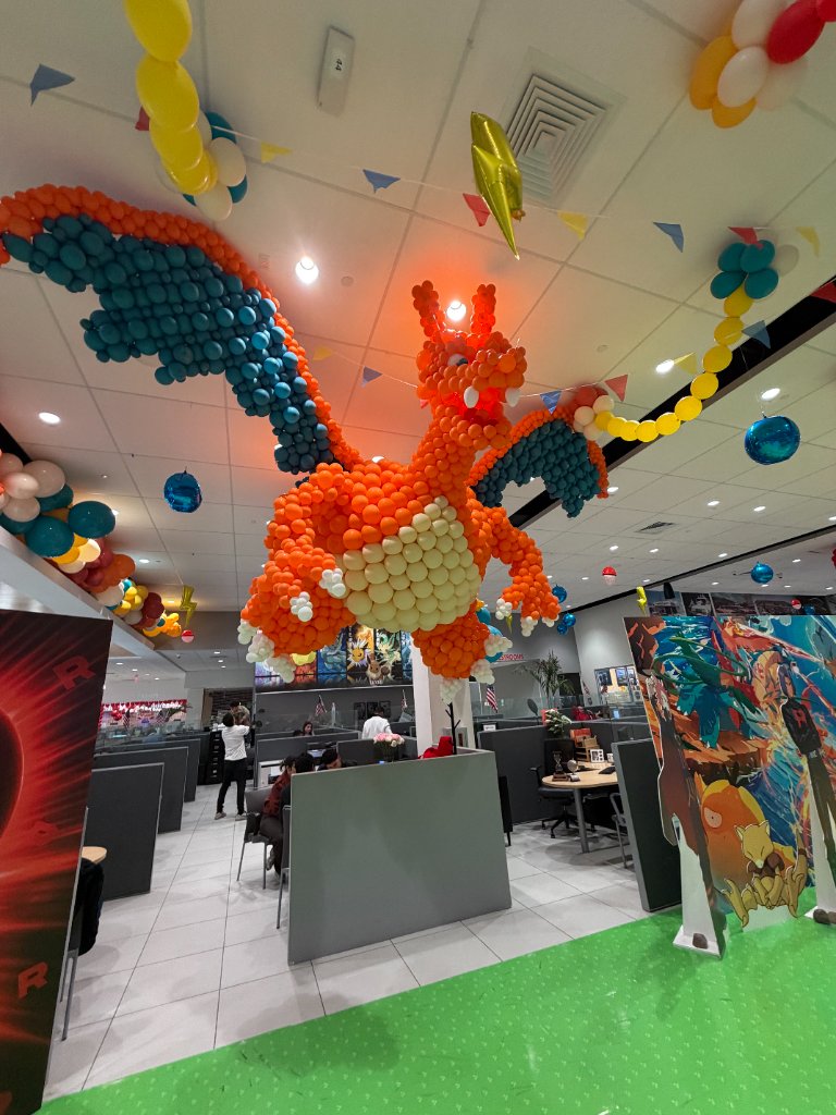 Pokémon Charizard Balloon Installation