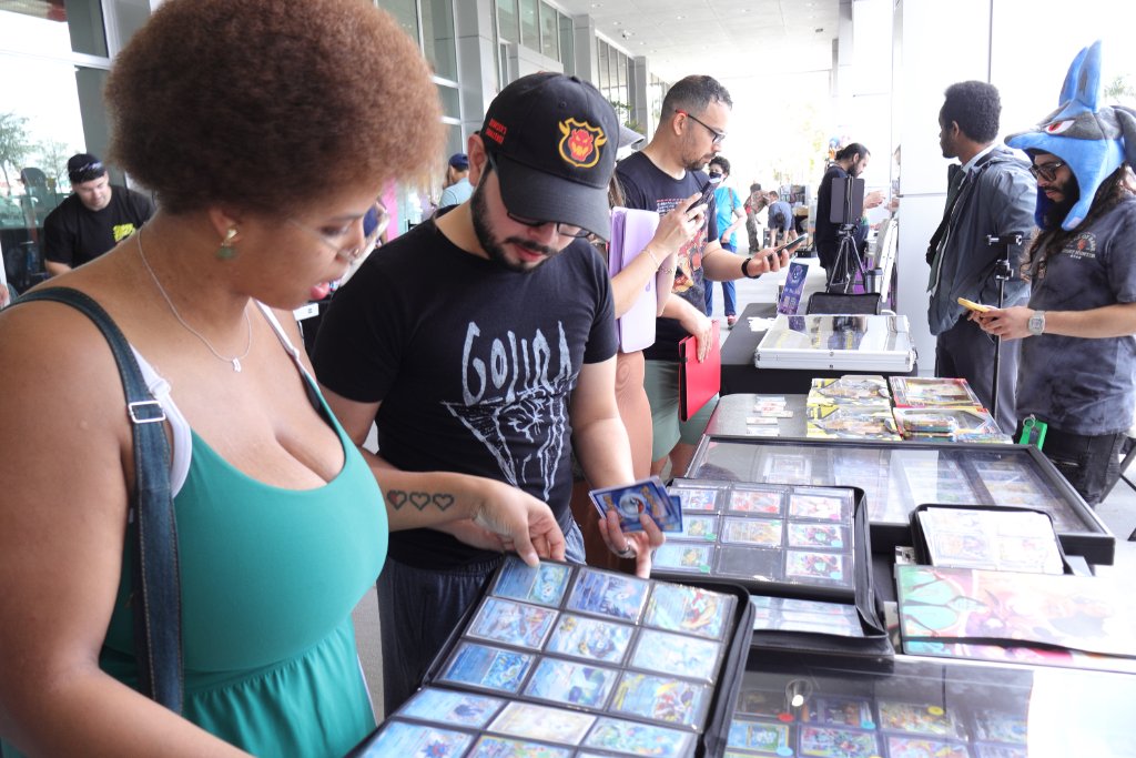 Collectors Browsing Card Collections
