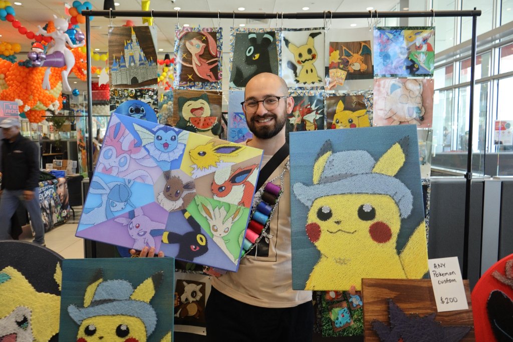 Vendor with Pokémon Artwork Display