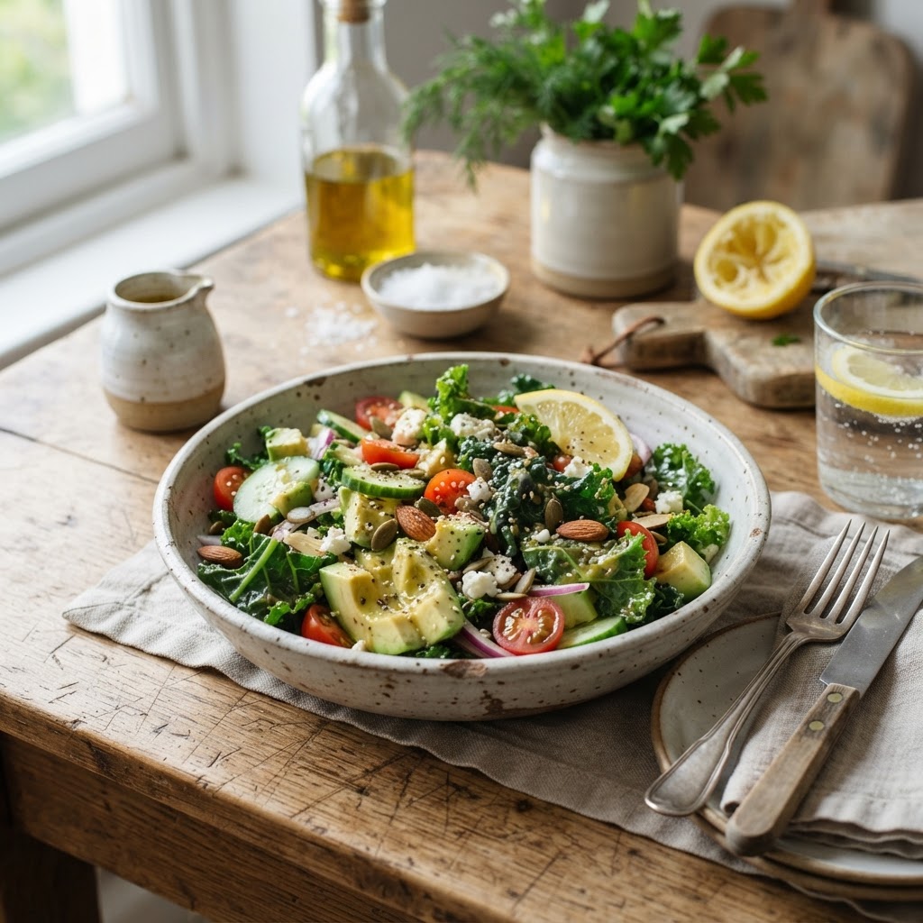Zen Citrus and Avocado Kale Salad