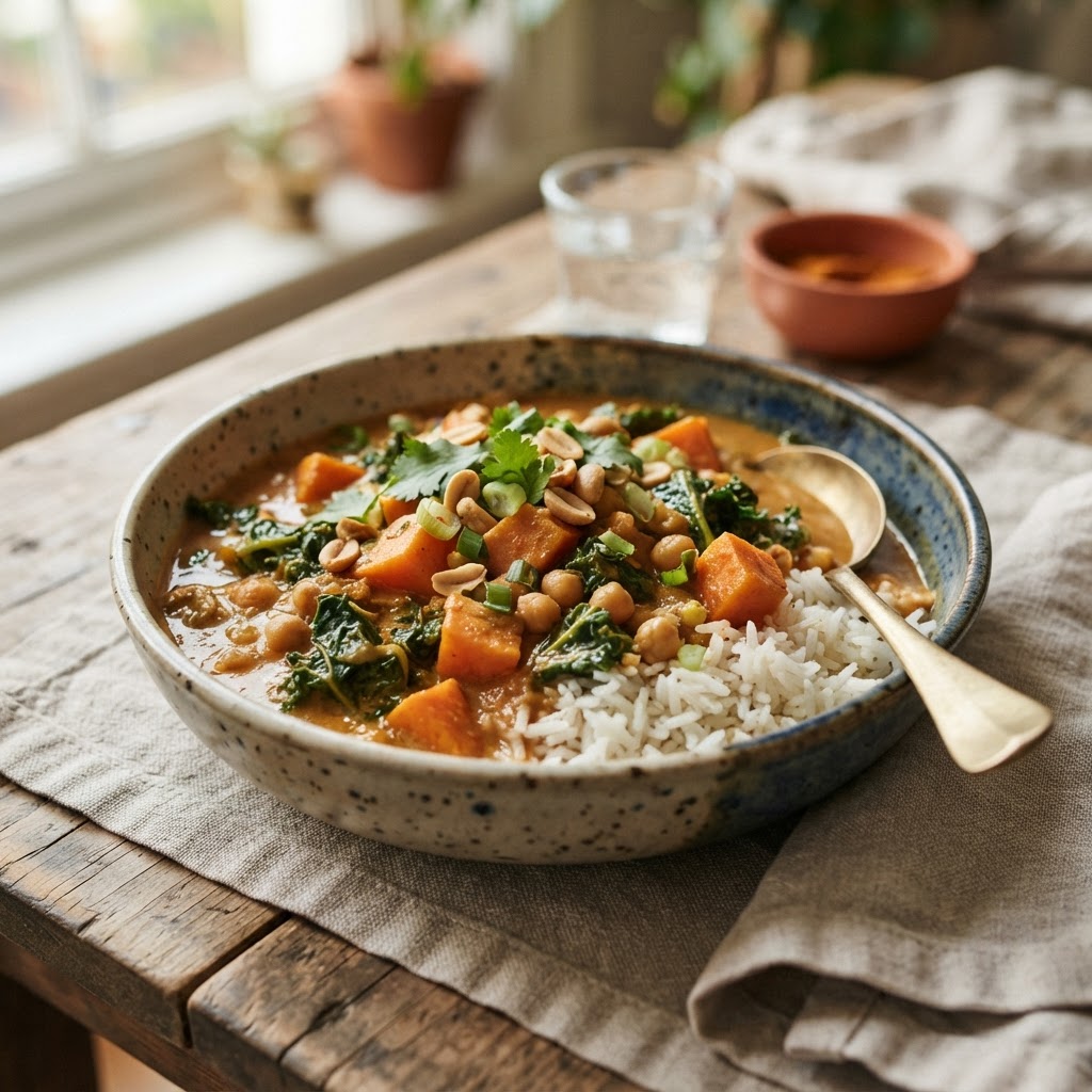 West African Peanut & Sweet Potato Stew (Maafe)
