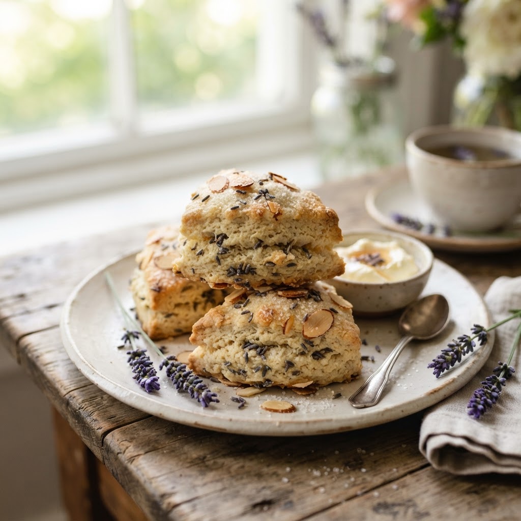 Lavender & Almond Blossom Scones