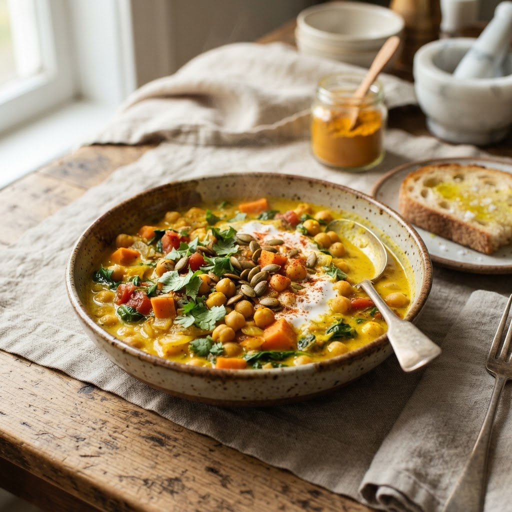 Golden Turmeric and Ginger Root Rescue Stew
