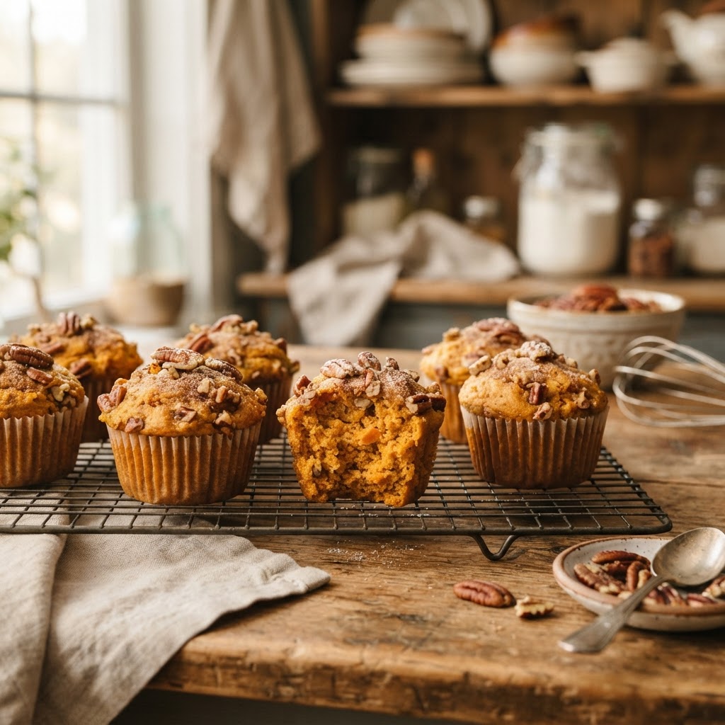Southern Sweet Potato & Cinnamon Spiced Muffins