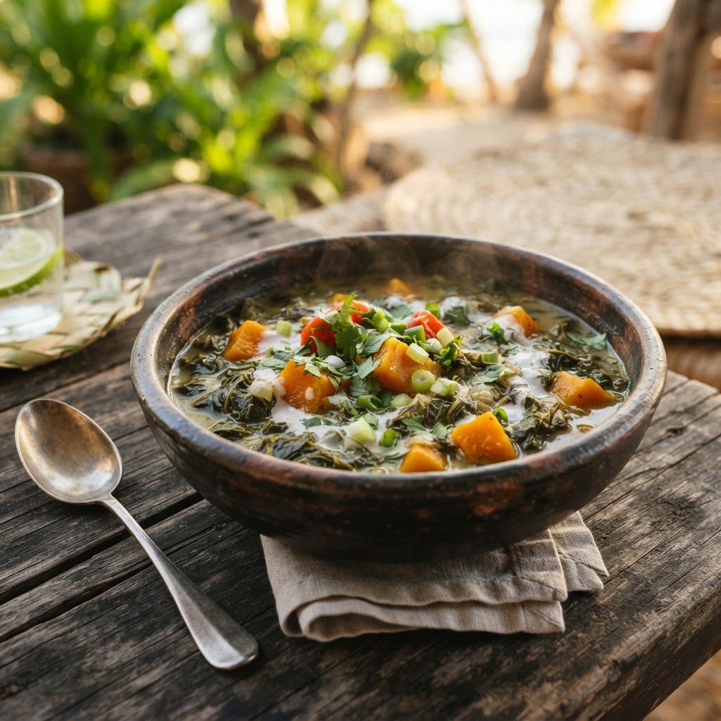 Caribbean Callaloo & Coconut Pumpkin Stew