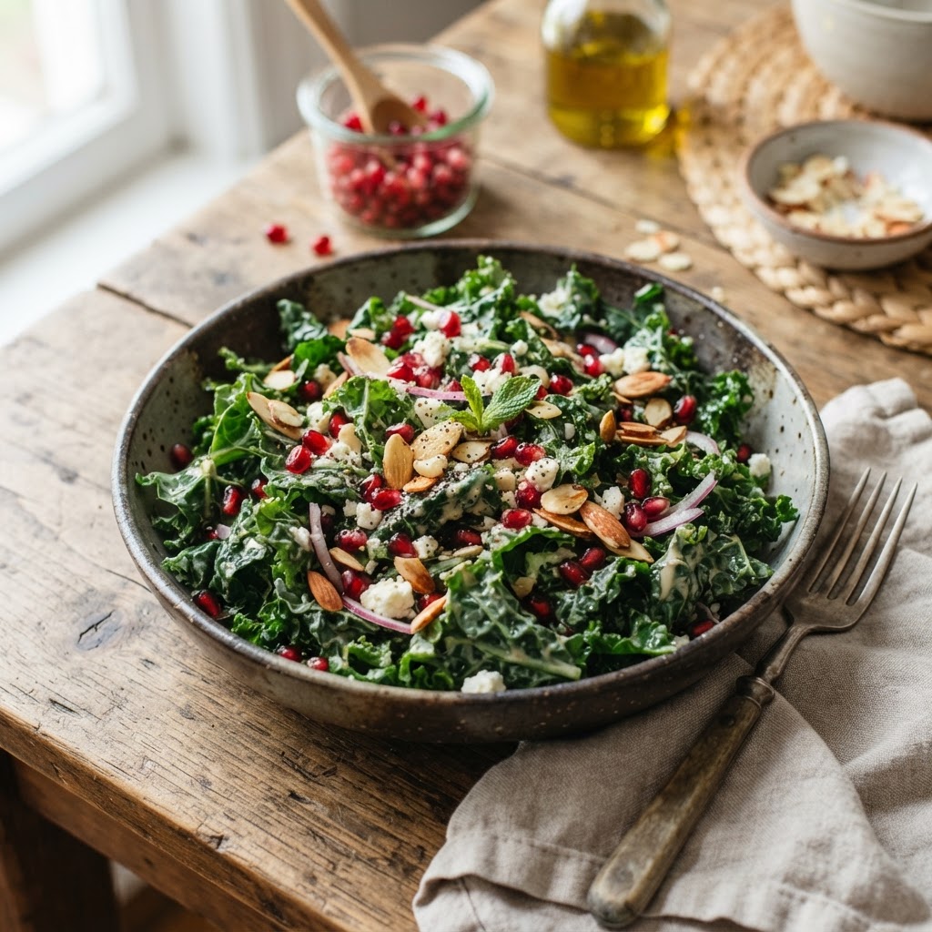 Zesty Lemony Kale and Toasted Almond Crunch