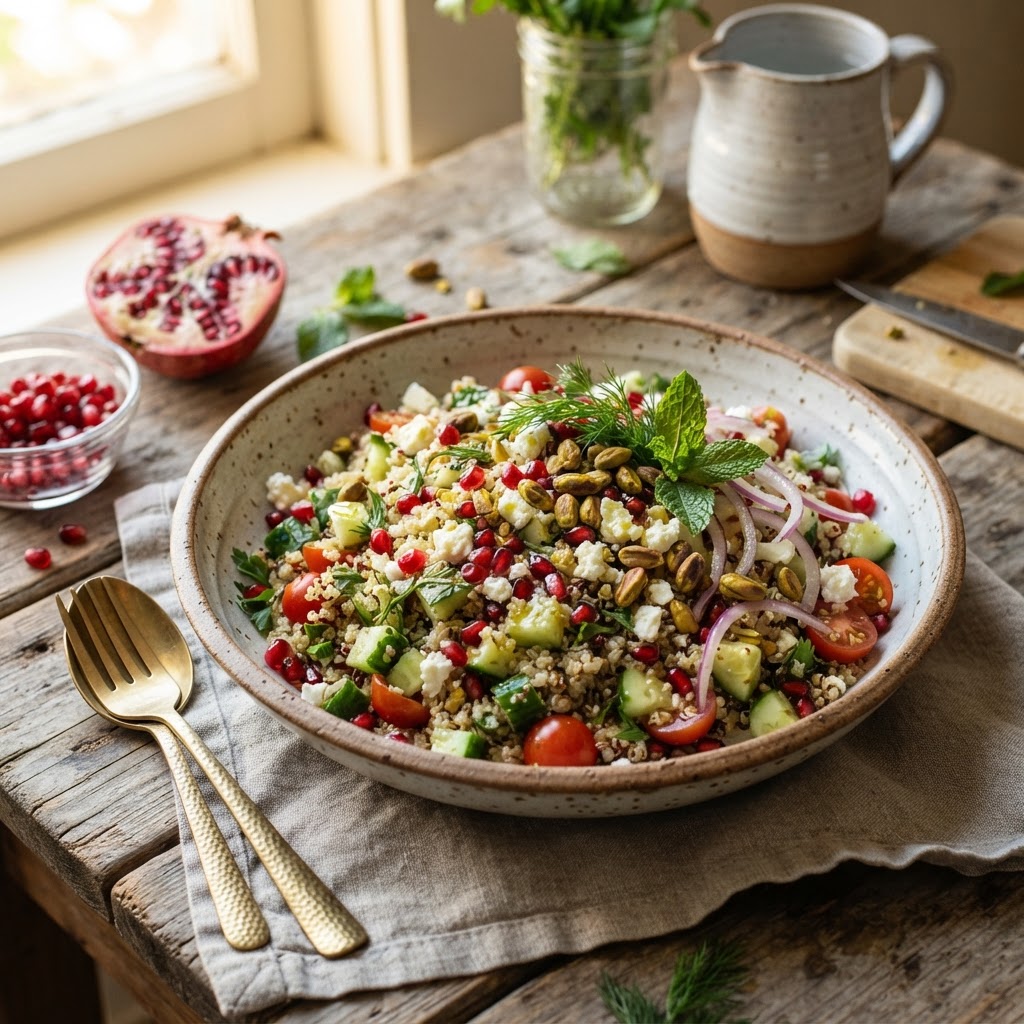 Spiced Quinoa and Pomegranate Salad
