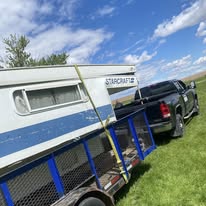 Camper and trailer removal job