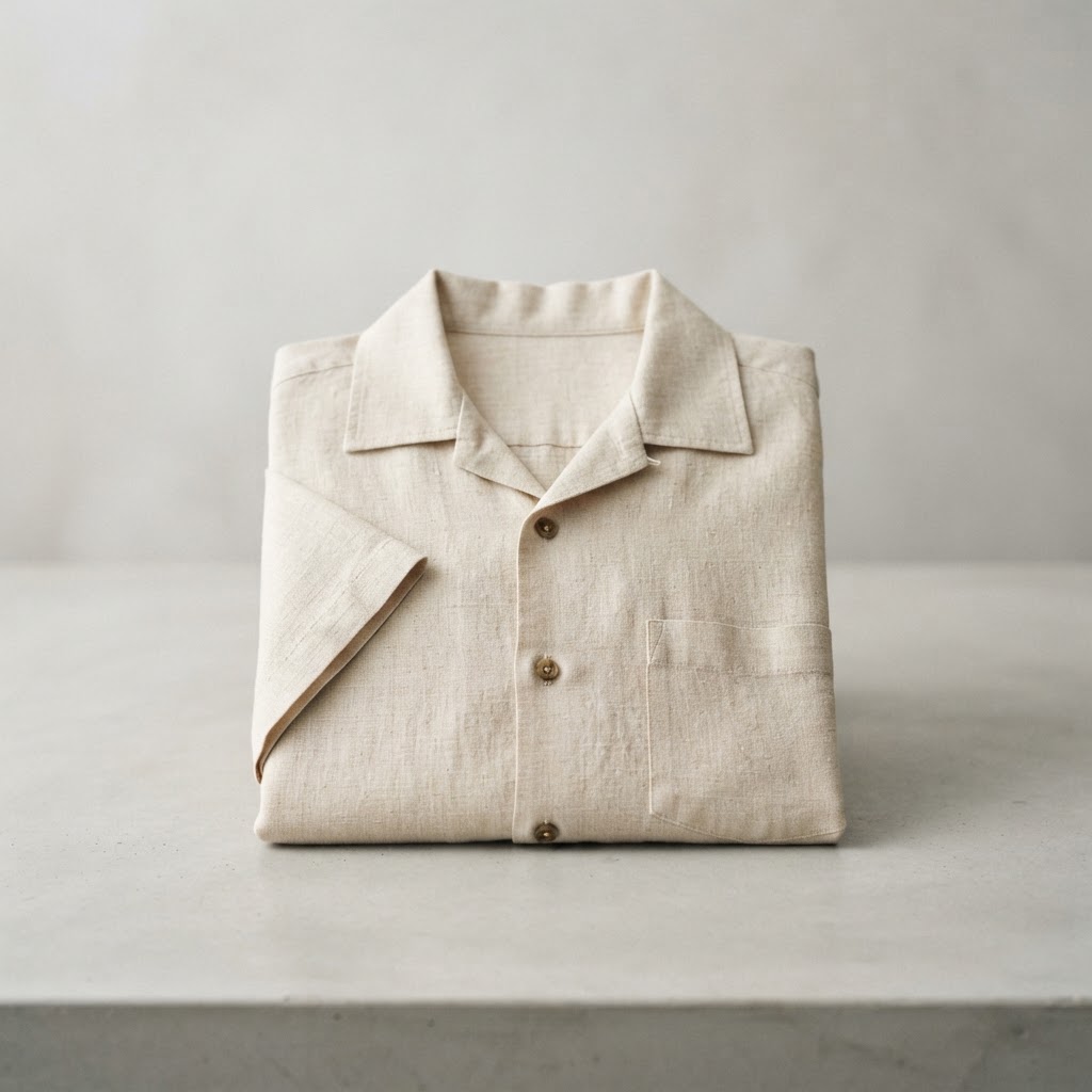 Saks Fifth Avenue Heathered Linen Camp Shirt