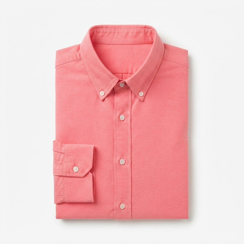 J.Crew Men's Coral Pink Oxford Button-Down Shirt