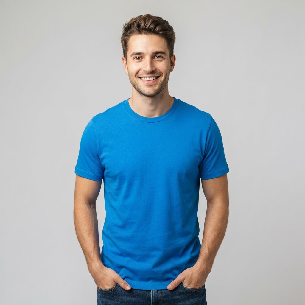 Electric Blue Crew Tee