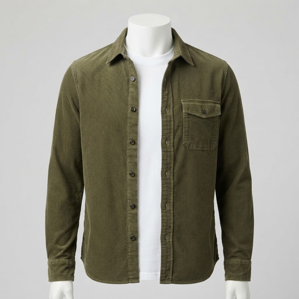 Filson Men's Olive Green Corduroy Shirt Jacket