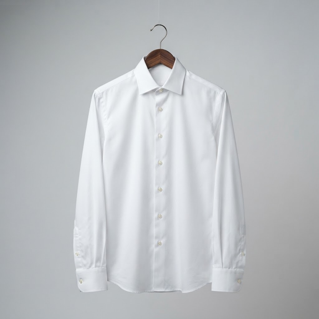 Giorgio Armani Men's Solid Cotton Dress Shirt