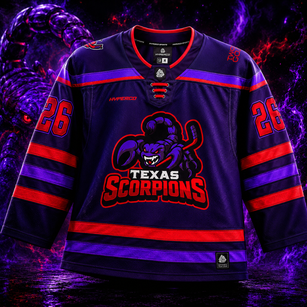 Texas Scorpions Home Midnight Purple Roller Hockey Jersey