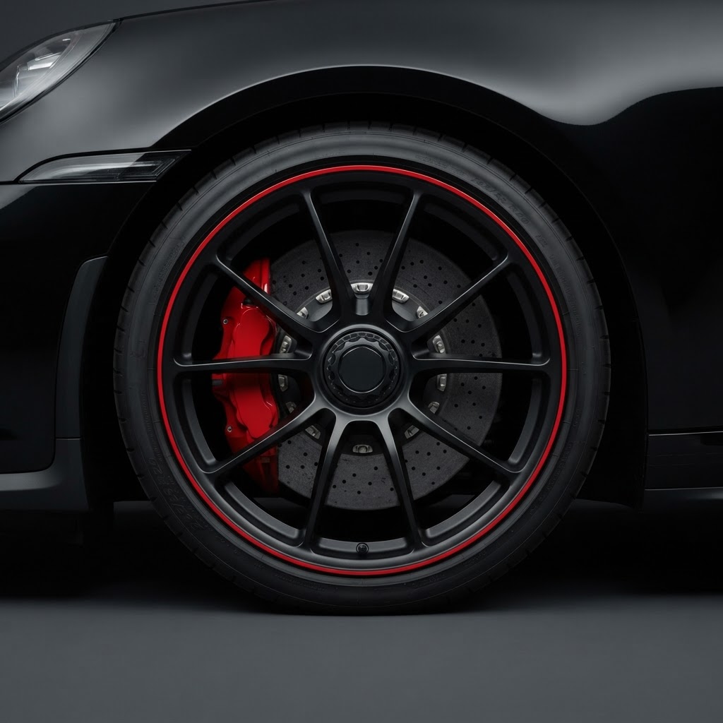 911 GT3 992.2 Andial Rim Pinstripe & Caliper Decal Kit - Side View