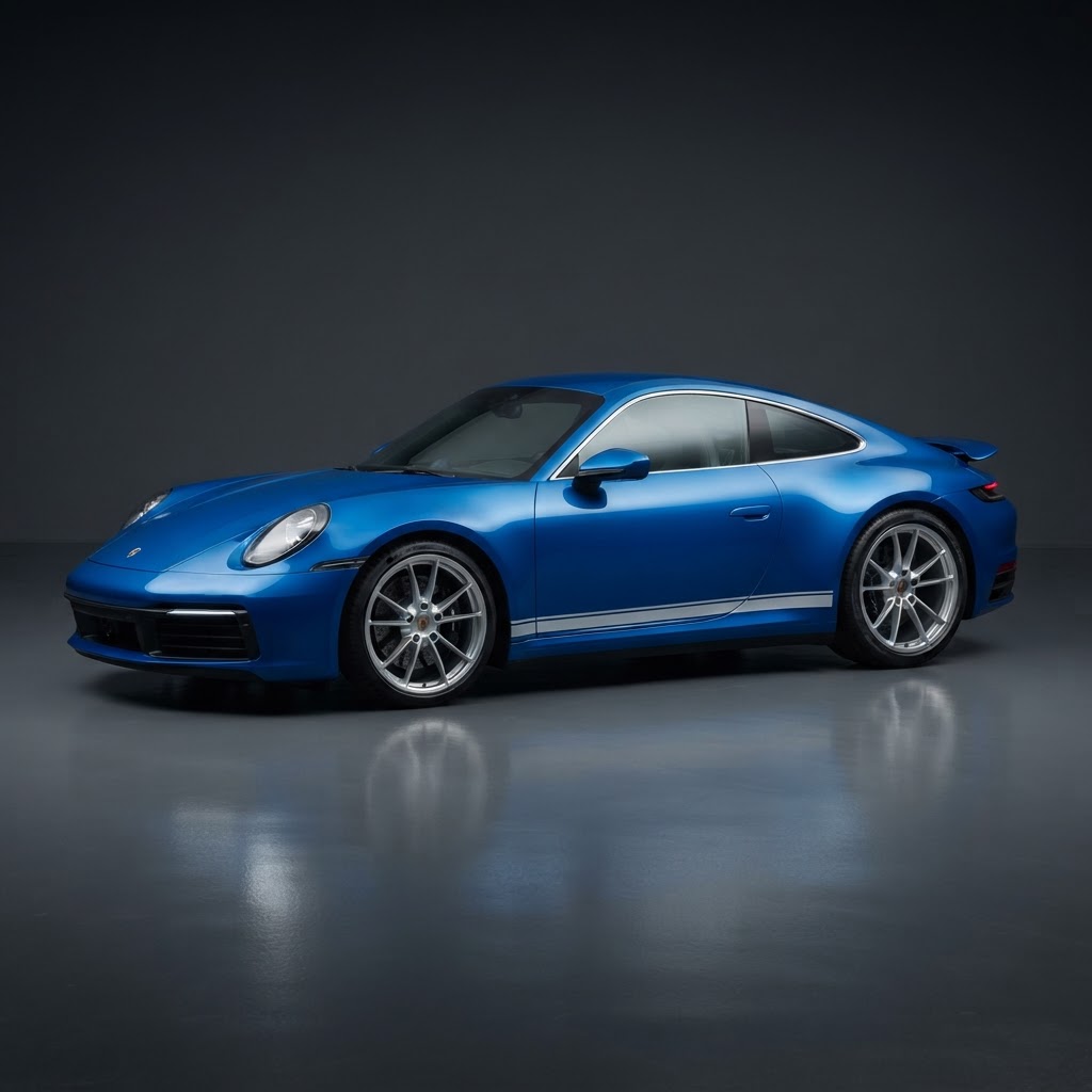 911 S/T 992 Nogaro Blue Heritage Stripe Kit - Side View