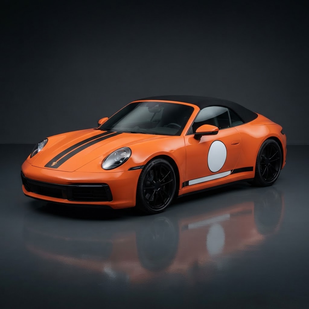 911 992.2 Spirit 70 Heritage Livery Kit — Signal Orange - Side View