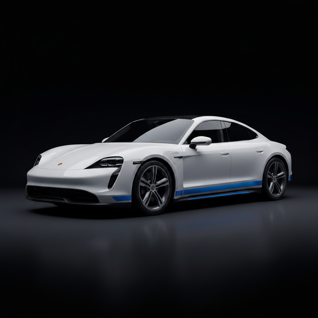 Taycan Electric Blue Side Graphics Kit