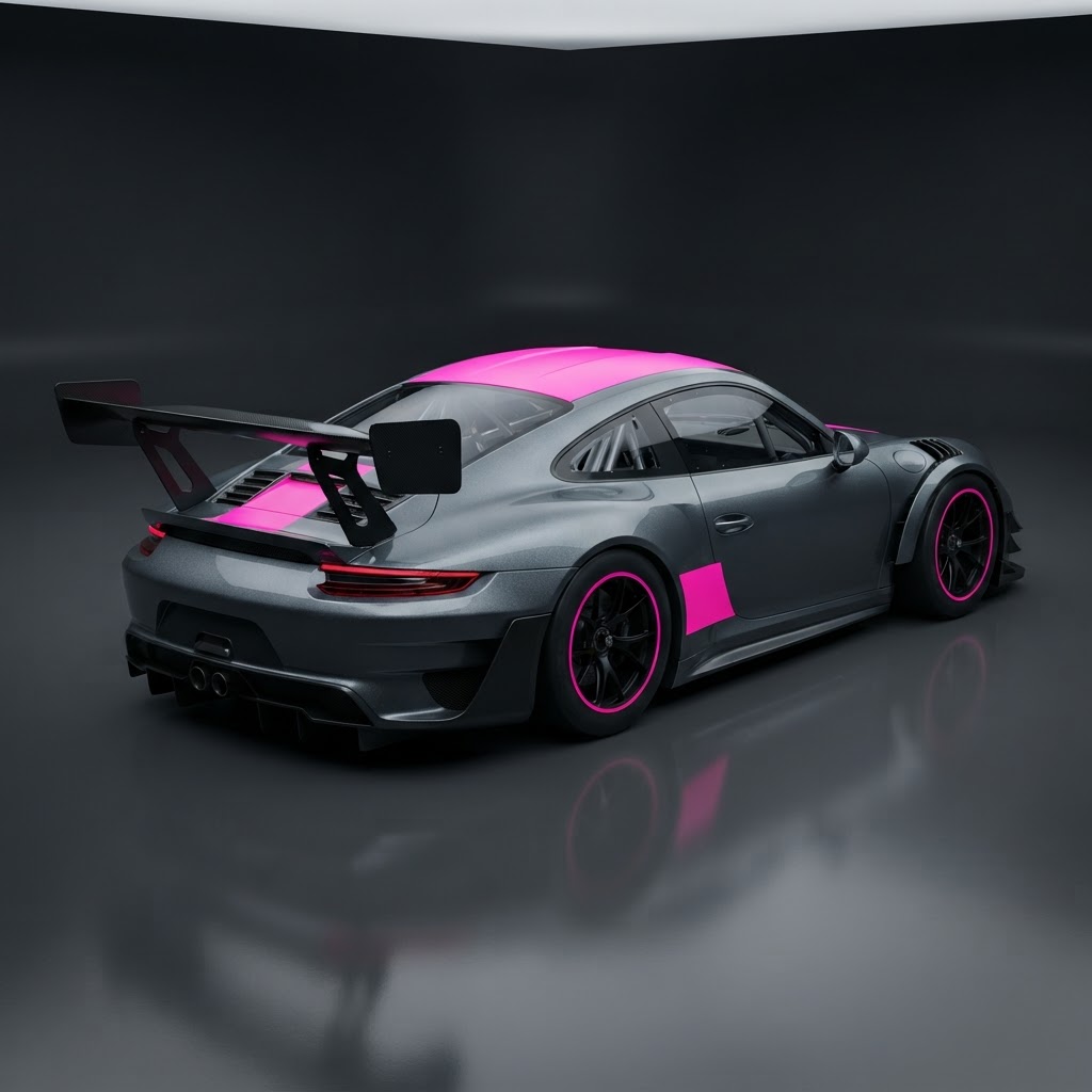 935 K3V Neon Pink Rim Stripe & Splitter Accent Kit