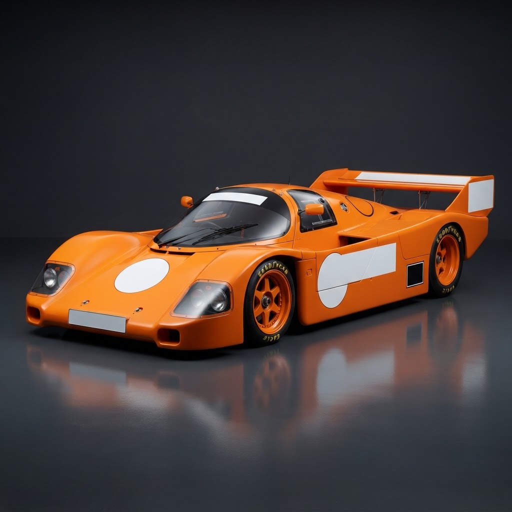 956K Jägermeister Tribute Livery Graphic Kit — Orange, White & Black - Side View