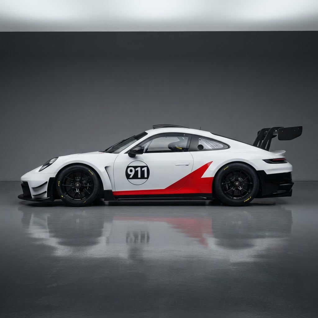 911 GT3 R 992 Rennsport Flacht Flank Wedge & No.911 Roundel Kit