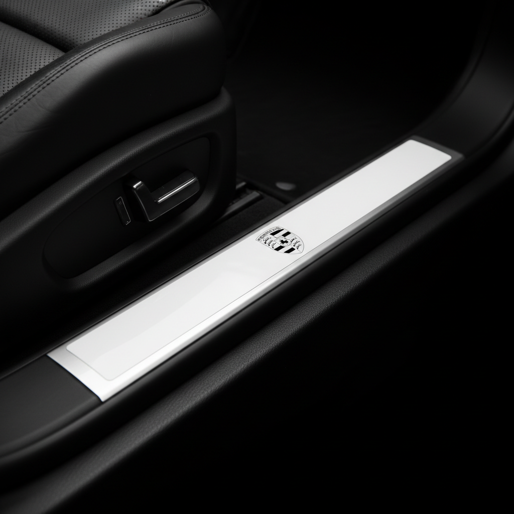 Porsche Crest Door Sill Logo Kit