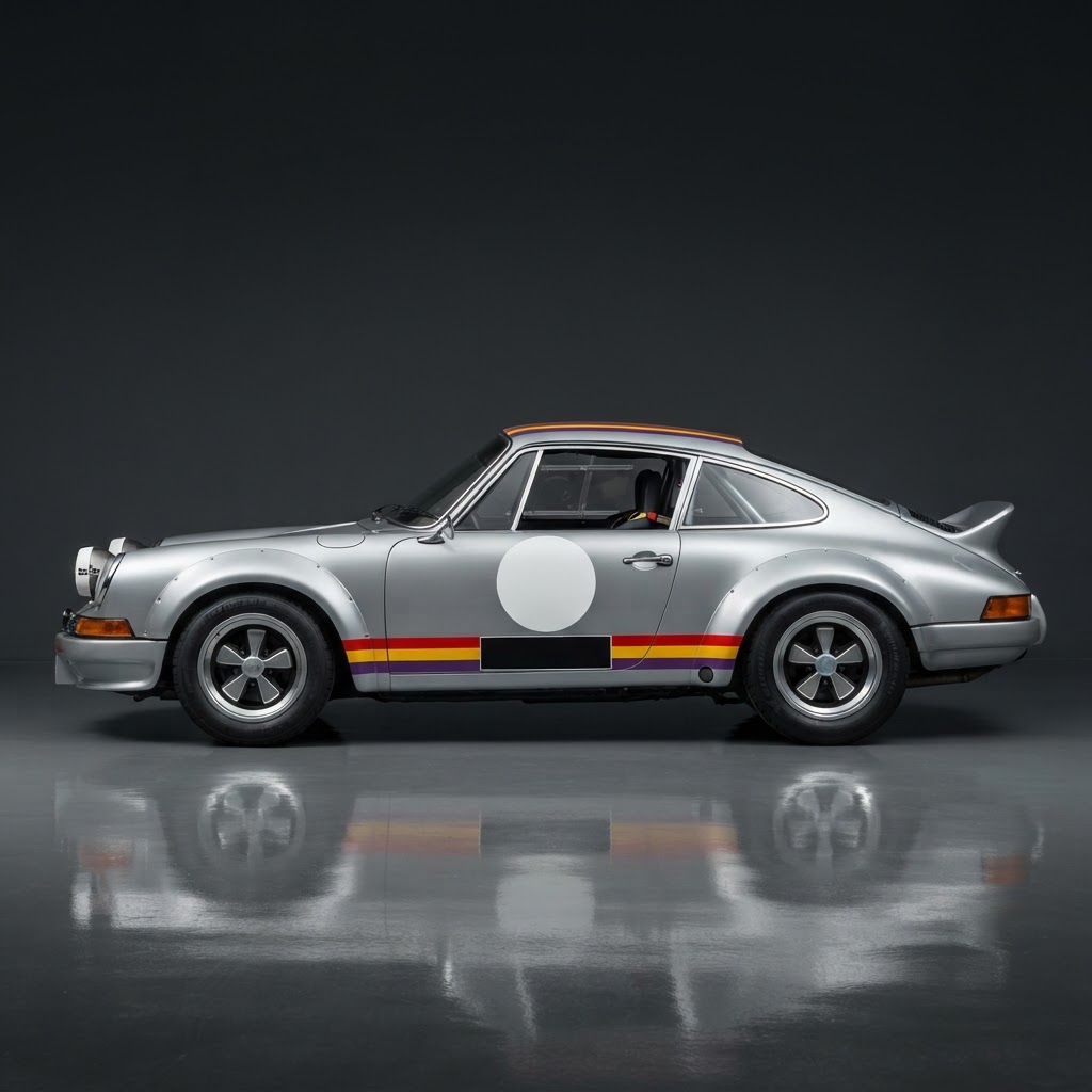 911 RSR 930 Kremer Lower Flank Stripe & Lettering Panel Kit - Side View