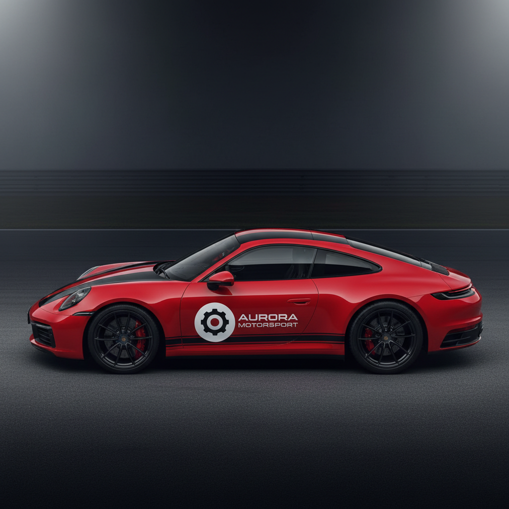 Porsche 911 Classic Racing Stripes with Custom OrgLogo