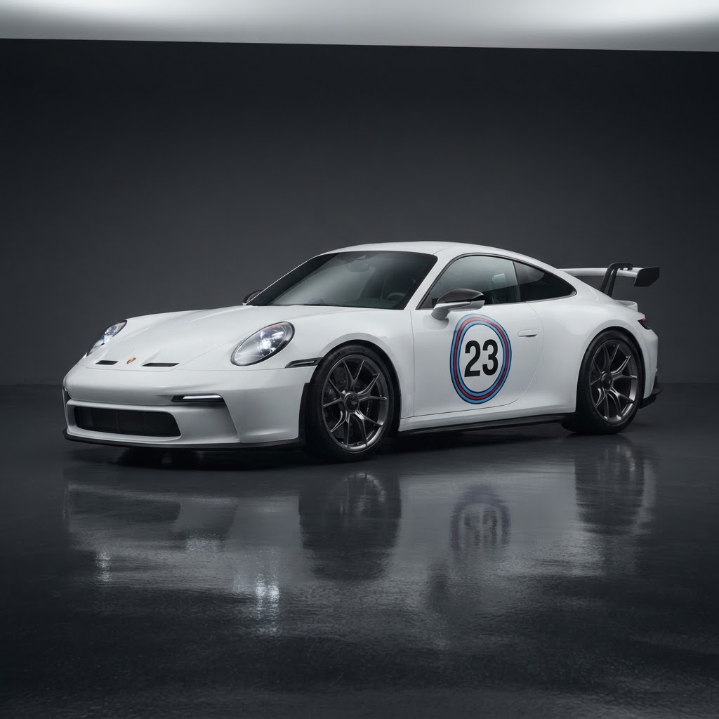 911 GT3 RS 992 Sonderwunsch No.23 Martini Roundel Kit - Side View