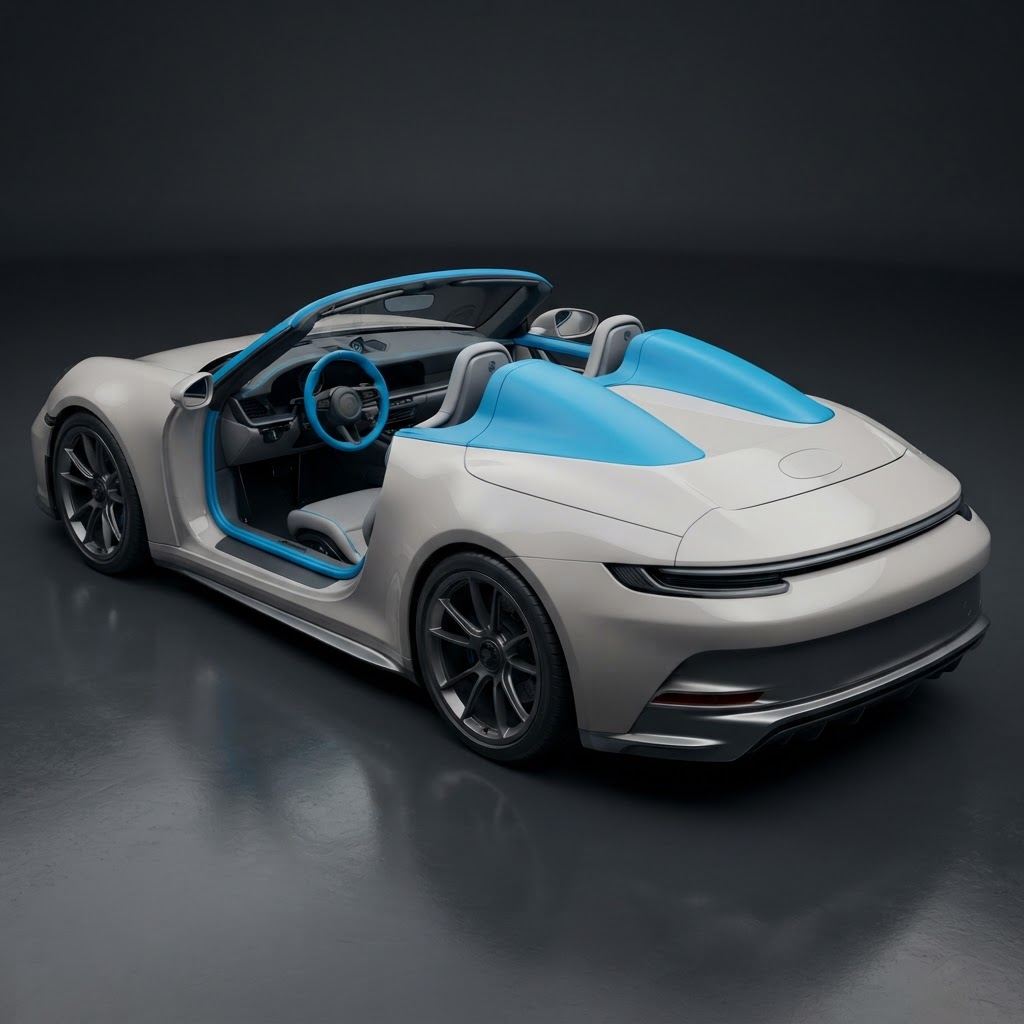 Vision 357 Speedster Miami Blue Headrest & Cockpit Accent Kit