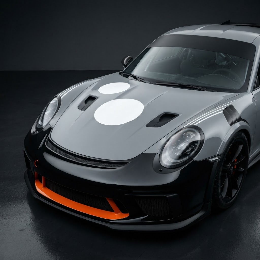 911 GT3 RS 992 Test Track White Pinstripe & Circle Kit
